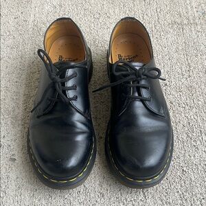 Dr. Martens Black Oxfords with Smooth Leather Finish